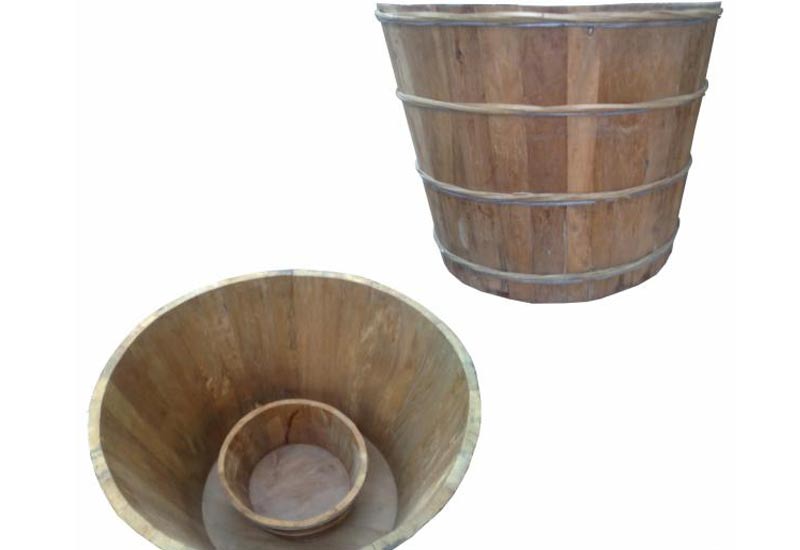 Bồn tắm gỗ Ngọc am tròn